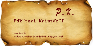 Péteri Kristóf névjegykártya